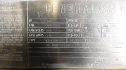 General Electric 100 HP 300/900 RPM 4358 DC Motors 82122